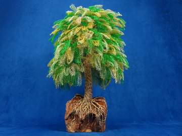 SUA MAESTA' - Aluminium and olive wood sculpture by Mosche Bianche - view 2